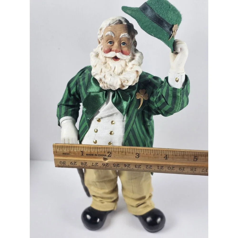 Clothtiques Possible Dreams Top O' The Mornin' St. Patrick's Irishman Santa